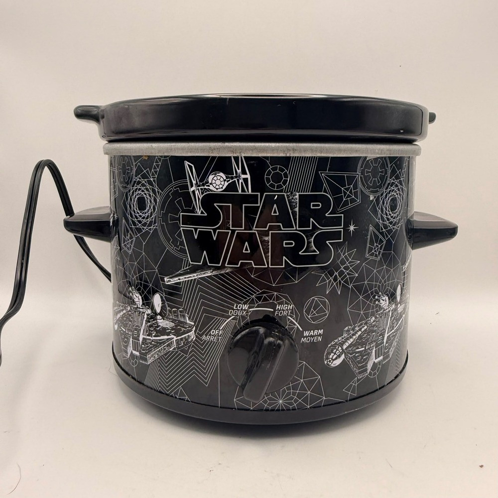 Star Wars Slow Cooker Kitchen Appliance Black Millennium Falcon TIE Fighter Ship